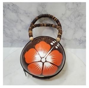 Bolso de mano de estilo Vintage de alta calidad para mujer, respetuoso con el medio ambiente, agua, cáscara de coco, cierre de cremallera, decoración dorada 99, venta al por mayor de Vietnam - Product Image 5