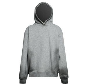 Venta al por mayor de los hombres de peso pesado de gran tamaño con capucha Streetwear estilo desgastado Vintage ácido lavado en relieve de impresión de invierno sudaderas con capucha - Product Image 5