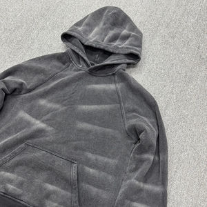 Sudadera con Capucha Casual para Hombre, Estilo Urbano, Tejido French Terry, Nueva Colección Otoño, Teñido en Prenda, Lavado, Efecto Desgastado por el Sol - Product Image 2