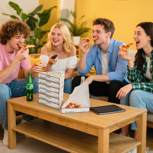 Caja de Embalaje para <span class=keywords><strong>Pizza</strong></span> Triangular Mini, para Entrega a Domicilio, Impresa, al por Mayor - Product Image 6