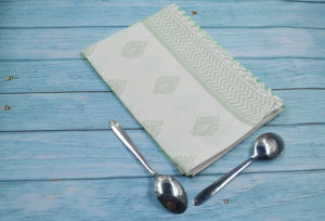 Premium High Quality Linen Tea <b>Towels</b> Geometric Print Eco-Friendly <b>Hand</b> <b>Towel</b> Set Customized Size for <b>Kitchen</b> Use - Product Image 3