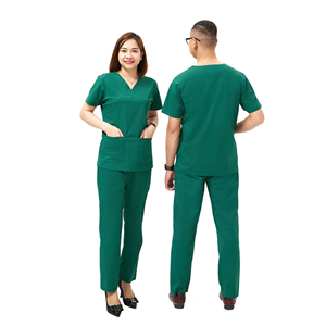 Uniformes Scurbs Medical Scrubs Ensemble de haute qualité WRAP confortable stocké dans Polybag Fabricant vietnamien - Product Image 2