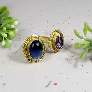 แหวนพลอยเงินสเตอร์ลิงรูป925ชุดเพชรตัดมรกตสีเหลืองสีขาวทองการตั้งค่าตัวเรือน - Product Image 5