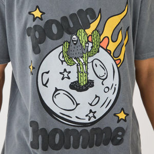 Camiseta gráfica Streetwear Hip Hop peso pesado estampado mixto emoción de lujo Casual tejido 100% algodón hombres frente secado rápido - Product Image 6