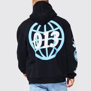 2025 entrenamiento de invierno personalizado Jogging bordado polar chándales Regular Fit algodón Cargo sudor hombres sudaderas con capucha - Product Image 2