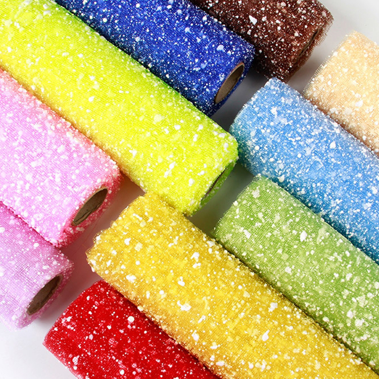Polyester Gift Wrapping Mesh Professional Color Flower Wrapping Paper Mesh Flower Packaging Paper