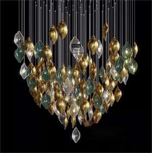 Hall de l'hôtel moderne lustre en verre coloré département des ventes table de sable décoratif villa marchande lampe non standard - Product Image 2