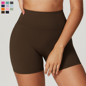 Pantalones cortos de yoga personalizados, ropa de ejercicio elástica con cintura alta para mujer, gimnasio, correr, Fitness, pantalones para adultos, deportes - Product Image 5