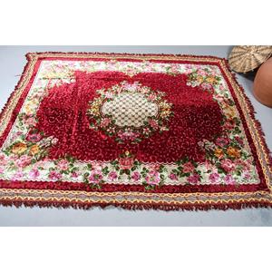 พรมขนาด 5.3x6.6 ฟุต, พรมตุรกีโบราณ, พรมลายทางสีแดง - Product Image 4