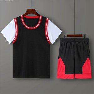 เสื้อบาสเก็ตบอลเสื้อบาสเก็ตบอลทีมโรงเรียนเยาวชนเครื่องแบบเสื้อบาสเก็ตบอลแบบย้อนกลับได้แบบคลาสสิก - Product Image 1