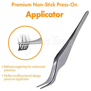 Stainless Steel <b>Eyelash</b> Tweezer with Personalized Logo Ergonomic Design for Lash Techs - Product Image 4