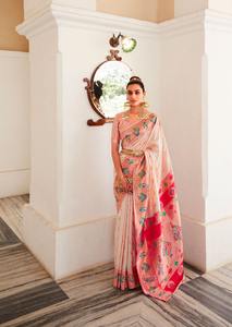 Último diseñador Pure Heavy Silk Zari Sequence Work Saree de Fab Zone - Product Image 4