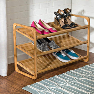 3 Tier Bamboo <b>Shoe</b> <b>Rack</b> Furniture natural Product made from Vietnamese bamboo laminate Wholesale Indoor furniture from Vietnam - Product Image 2