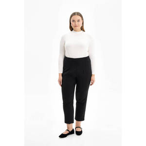 Pantalones Cargo de Cintura Alta y Pierna Recta para Mujer, Antiarrugas, Transpirables y Casuales - Product Image 1