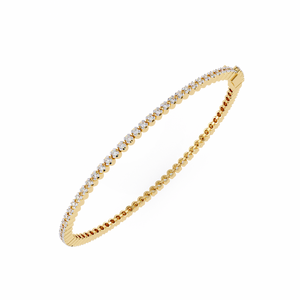 Magnifique bracelet et jonc en or 18 carats avec diamants de laboratoire - Product Image 3