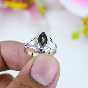 Soyez le premier à écrire un avis. Bijoux SKR-535 925 argent plaqué Vintage bijoux de fête de mariage nouveauté à la main Marquise coupe lunette réglage anneau - Product Image 1