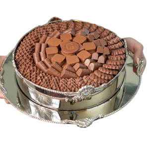 ชามเสิร์ฟช็อคโกแลตทรงกลมดีไซน์หรูหราชามโลหะทำมือชามเสิร์ฟขนมหวาน - Product Image 6