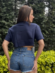 Prix usine t-shirts pour femmes haut court impression personnalisée chemise en coton de Turquie meilleur vendeur surdimensionné t-shirt couleurs unies OEM ODM - Product Image 4