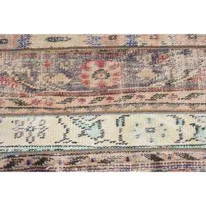 พรมตุรกีวินเทจ1.8x3.1ft สีเบจคลาสสิกพื้นที่ขนาดใหญ่ผ้าขนสัตว์ด้านหลังรูปแบบนามธรรมสี่เหลี่ยมลายห้องโถงพรมสำหรับห้อง - Product Image 5