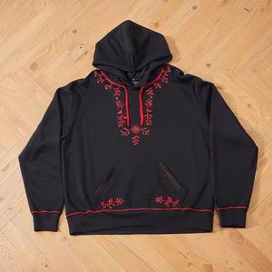 เสื้อฮู้ดดี้ผู้ชายผ้าฝ้ายคุณภาพสูง 100% ทรงหลวม พิมพ์ลายฤดูใบไม้ร่วง แขนยาว ปักลายเพชร แฟชั่นล่าสุด รับสกรีนโลโก้ตามสั่ง - Product Image 3