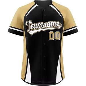 Uniforme de baseball personnalisé à séchage rapide, broderie de logo, chemise à boutons - Product Image 4