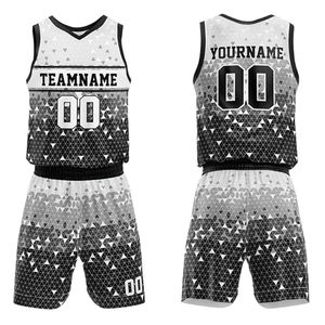 Ensemble d'uniformes de basketball unisexes personnalisés OEM de haute qualité, grandes tailles, 100 % polyester respirant, séchage rapide, sublimé, sans manches, col en V - Product Image 1
