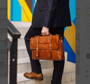 Trendy <b>Leather</b> <b>Briefcase</b>,Brown <b>Leather</b> <b>Briefcase</b>, Men <b>Leather</b> <b>Briefcase</b>, Laptop Bag Gifts for Him <b>Leather</b> <b>Briefcase</b> Man - Product Image 2