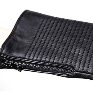 Guantes de piel de oveja negra para mujer, moda clásica, cierre de cremallera, directo de fábrica, venta al por mayor, personalizado, cálido, invierno, diario, al aire libre - Product Image 5