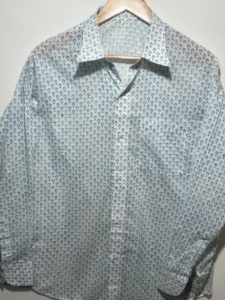 เสื้อเชิ้ตผ้าฝ้ายพิมพ์ลายบล็อกสำหรับผู้ชายสุดหรูและมีสไตล์ |   คอลเลคชั่นเสื้อเชิ้ตแขนยาวลายดอกไม้ผ้าฝ้าย 100% - Product Image 4