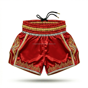 Shorts de Muay Thai al por Mayor, Duraderos, de Poliéster Resistente a Desgarros, con Bordado, Pantalones de Kickboxing de Calidad Lujosa, Envío Aéreo Rápido - Product Image 2