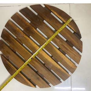 ไม้อะคาเซียทรงกลมล็อคได้ทำจากไม้แคดดี้กระถางต้นไม้ทรงกลมรถเข็นปลูกพืชทำ360องศาในบัวสีฟ้า - Product Image 6