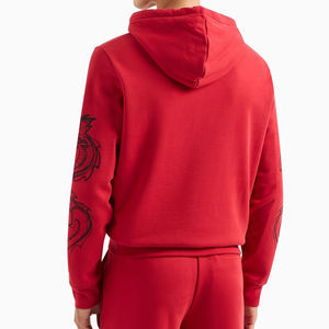 Sudadera personalizada 100% algodón de peso pesado con serigrafía de alta calidad, sudadera con capucha y estampado de hojaldre, ropa deportiva - Product Image 2