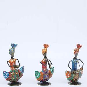 Multicolor pintado a mano Metal músico decoración del hogar figura Musical única y colorida - Product Image 4