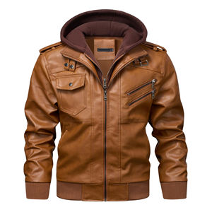 Chaqueta de Cuero para Hombre, Impermeable, Fabricada en Fábrica, Estilo Urbano, Calidad Profesional, MOQ Bajo, Precio Más Bajo, Cómoda - Product Image 4