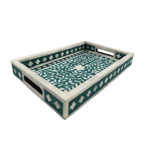 Nouvelle Arrivée Plateau de Service en Os Incrusté, Plateau en Os Incrusté d'Inde, Meilleure Couleur - Product Image 4