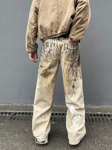 Vintage hommes coupe décontractée coupe-vent survêtement Streetwear respirant léger 100% coton grande taille propre droite plat - Product Image 3