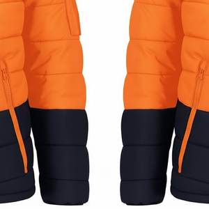 New Wholesale Custom Design Men's High Quality Orange And Black Puffer Jackets Eco Friendly Hooded Bubble Jackets Outwear Trendy - Product Image 4