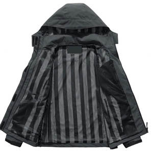 Veste de pluie coupe-vent pour hommes en gros, logo personnalisé, col à capuche de haute qualité, couleur/taille personnalisée, saison hivernale, lettre, style urbain - Product Image 3