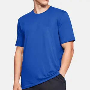 Made in italy clothing best selling summer clothes for men blue t shirt with short sleeves cotton