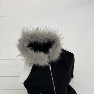 Haute qualité 100% coton français éponge fourrure à capuche pour hommes usine Direct PULLOVER pierre poche fermeture éclair surdimensionné goutte hiver - Product Image 3