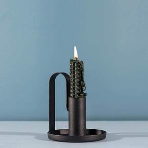 Candelabros de Hierro Redondos Hechos a Mano para Velas Largas, Decoración Navideña para Sala de Estar/Comedor - Product Image 2