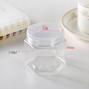 PET 130ml Small Jars Capacity Hexagonal Transparent Plastic Jars <b>for</b> Candy <b>Toys</b> and <b>Food</b> Storage in the <b>Kitchen</b> Made in Vietnam - Product Image 2