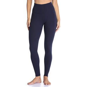 Leggings de yoga pour femmes à taille haute avec logo personnalisé, respirants, sans couture, pantalon capri, taille élastique, froncés, en élasthanne/nylon imprimé - Product Image 1