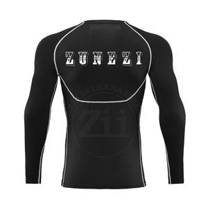 <b>Body</b> <b>Building</b> Men's Long Sleeve Fitted Compression Shirts Breathable Polyester Made <b>Fitness</b> Wear - Product Image 2