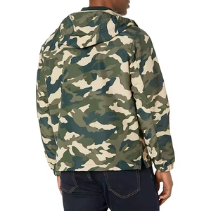 Chaqueta cortavientos deportiva de alta calidad para hombre, impermeable con capucha y logotipo personalizado, nuevo lanzamiento elegante y resistente al viento - Product Image 3