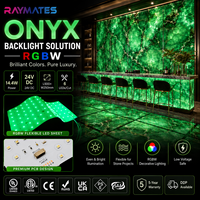 Feuille lumineuse LED ultra-mince et flexible SMD2835 576 LED haute densité, 24V, lumière uniforme pour rétroéclairage de marbre sous armoire
