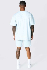 Conjuntos de camisetas de colores personalizados para hombre, ropa de moda, camisetas y pantalones cortos con pantalones cortos a juego, conjuntos de ropa para hombre, Color de contraste - Product Image 4