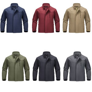 Chaquetas de Forro Polar Softshell para Hombre, Abrigos Resistentes al Desgaste, Cierre Completo, Ropa de Trabajo, Cortavientos, Cálidas, Parkas para Senderismo - Product Image 4