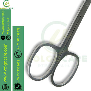 Premium Curved and Rounded Nose Hair Scissors for Men, 2 <b>PC</b> <b>Set</b> Nail Cuticle Manicure Scissors Shears Kit for Beard Mustache - Product Image 5