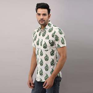 Camisa Casual de Algodón a Rayas Verdes para Hombre, 100% Popelina, Cuello con Botones, Transpirable, Corte Regular, Talla 6XL, Camisas de Vestir - Product Image 3
